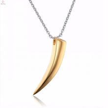 Factory Price Gold Wolf Tooth Pendants Necklace Jewelry